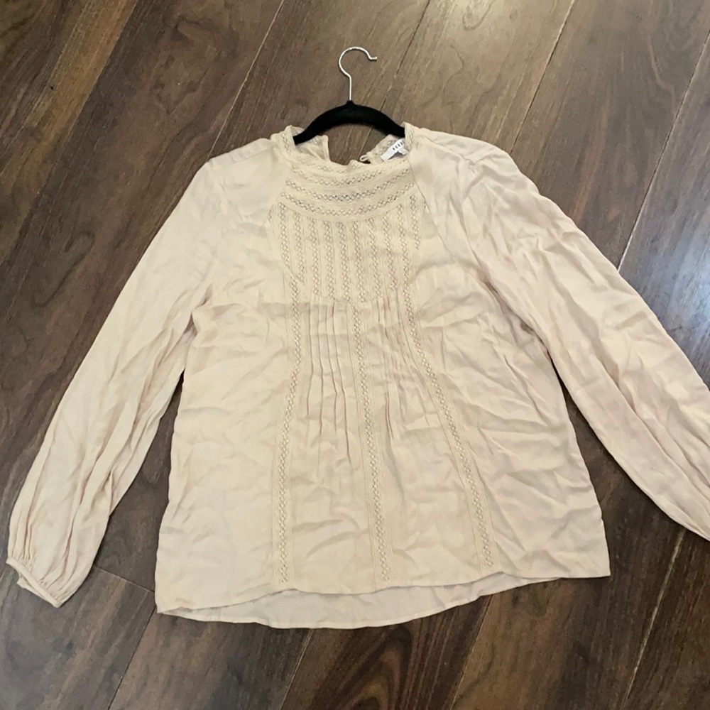 Ro & de cream long sleeve blouse - Picture 2 of 4